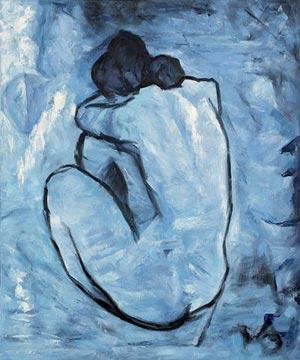 Picasso nudo blu